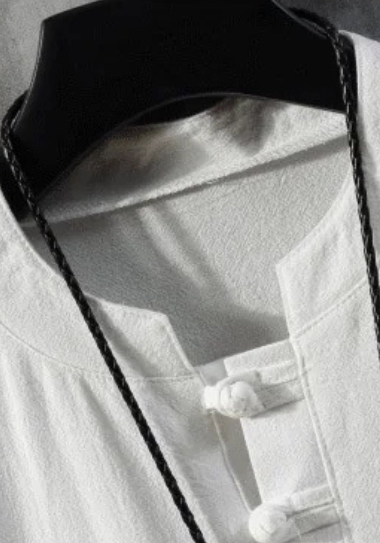 Chemise Homme Blanche Kimono | Élégante Décontractée Été avec Broderie de Grue 2