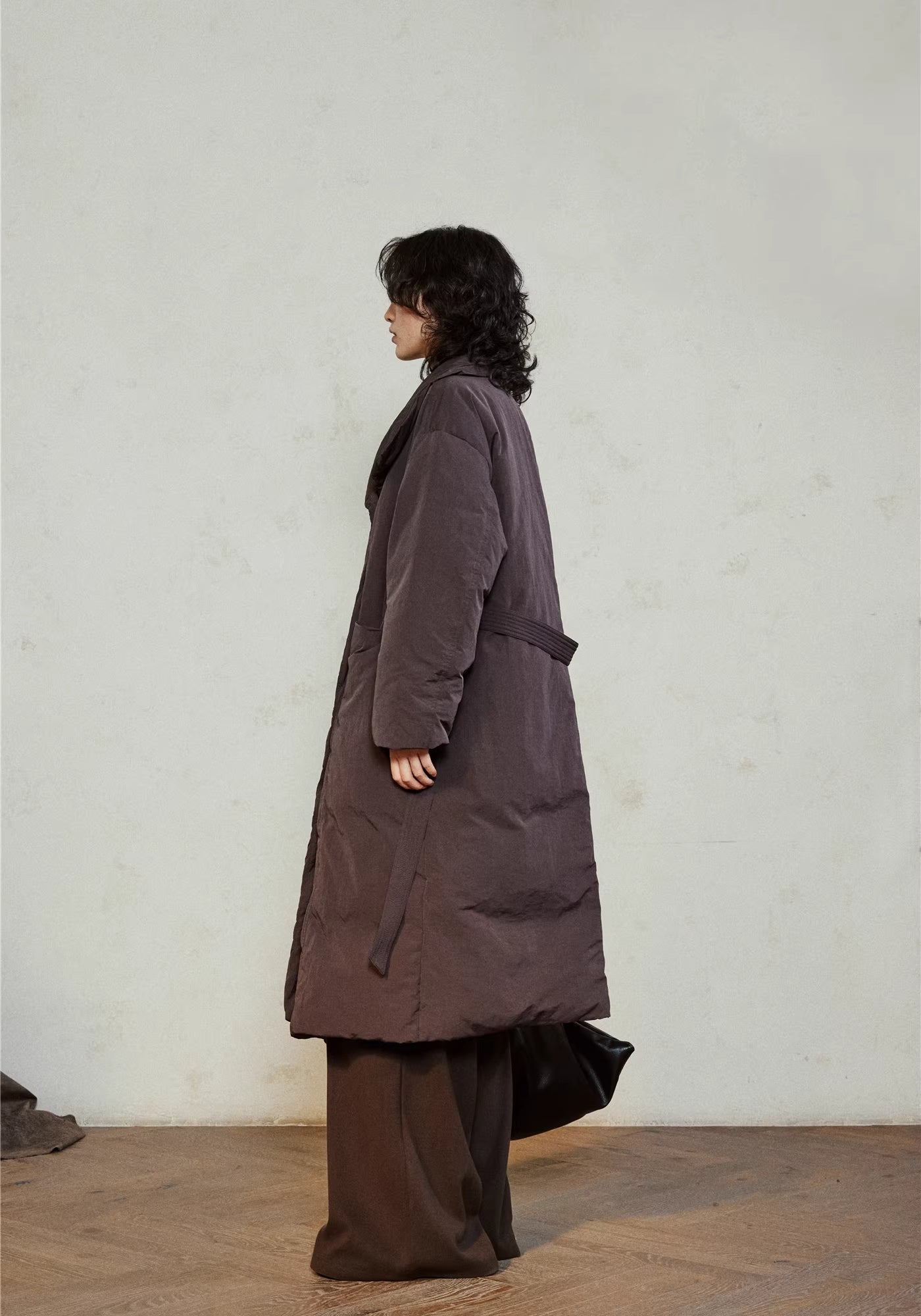 Doudoune Femme en Nylon | Élégante Doudoune Longue Ceinturée d'Hiver 4