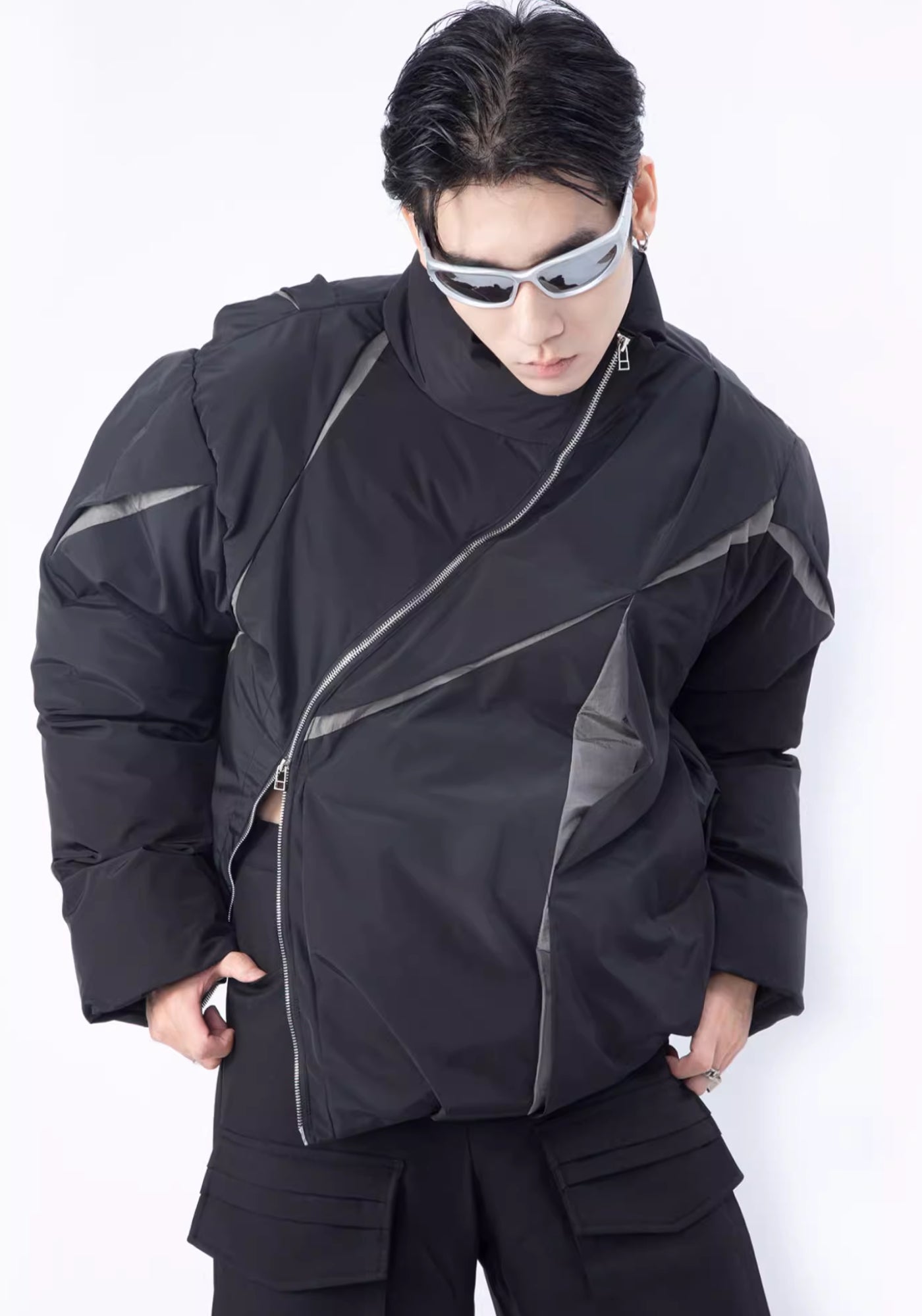 Doudoune Unisexe Coton Polyester | Asymétrique Élégante Hiver Cocooning 0