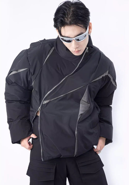 Doudoune Unisexe Coton Polyester | Asymétrique Élégante Hiver Cocooning 0