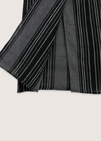 Ensemble Femme en Coton et Polyester | Élégant Kimono Court et Jupe Mi-Longue Rayée 6