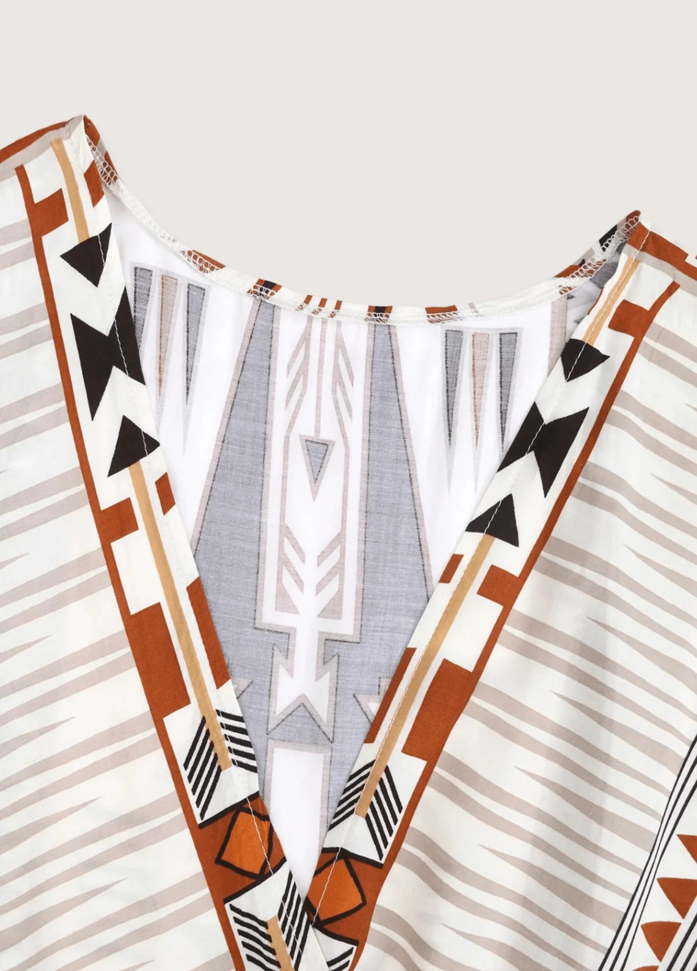 Femme Kimono 100% Coton | Élégant Beige Long avec Motifs 3