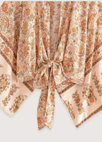Femme Kimono Beige | Élégant Tissu Doux et Fluide 1