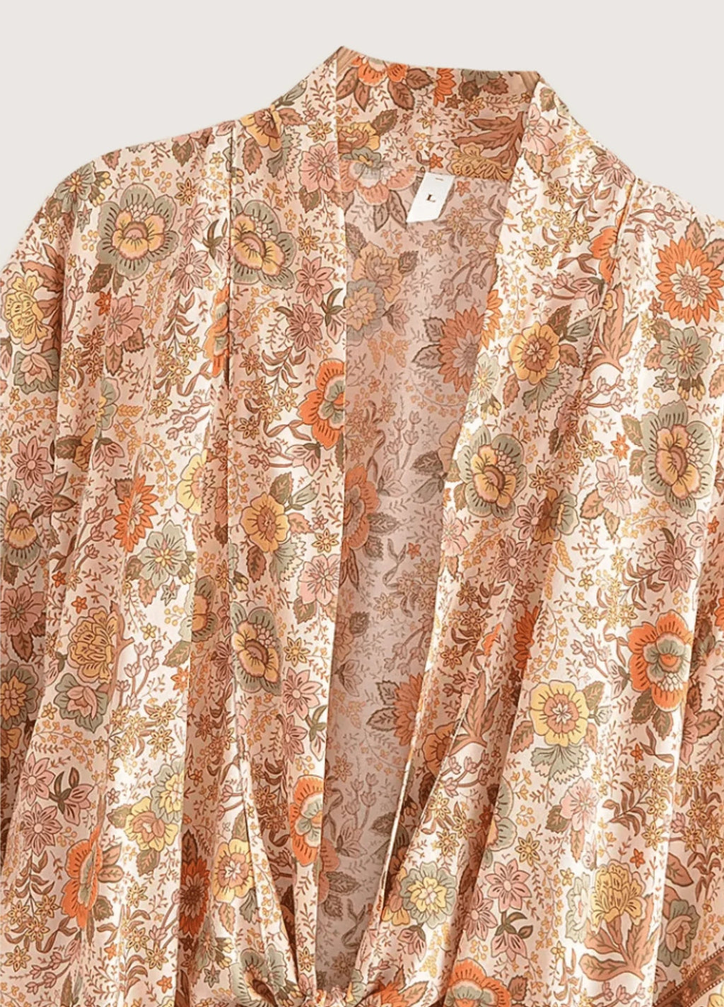 Femme Kimono Beige | Élégant Tissu Doux et Fluide 3