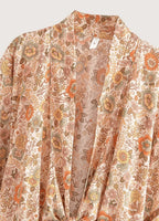 Femme Kimono Beige | Élégant Tissu Doux et Fluide 3