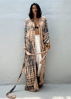 Femme Kimono Beige | Élégant Vêtement Fluide Minimaliste 2