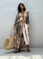 Femme Kimono Beige | Élégant Vêtement Fluide Minimaliste 3