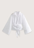 Femme Kimono Court Blanc | Élégant et Moderne 0