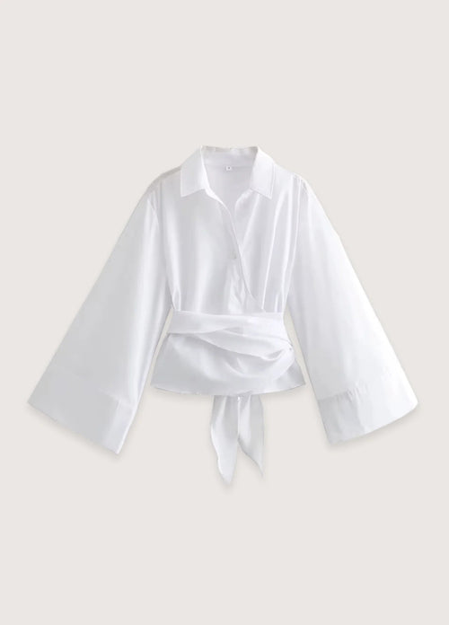 Femme Kimono Court Blanc | Élégant et Moderne 0