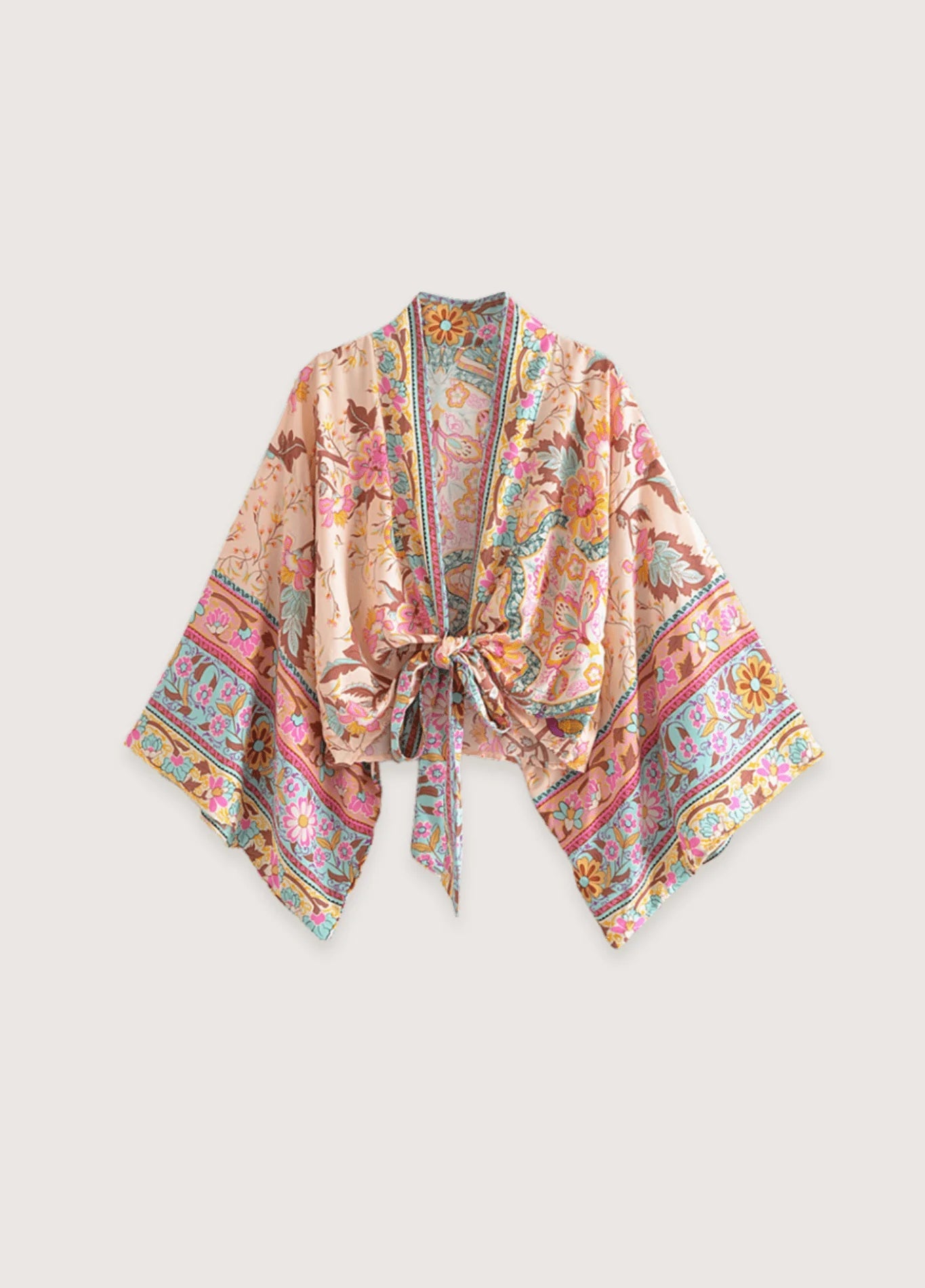 Femme Kimono Court en Coton | Élégant et Polyvalent 0