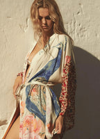 Femme Kimono Floral Long | Élégant et Confortable Veste d'Été 1