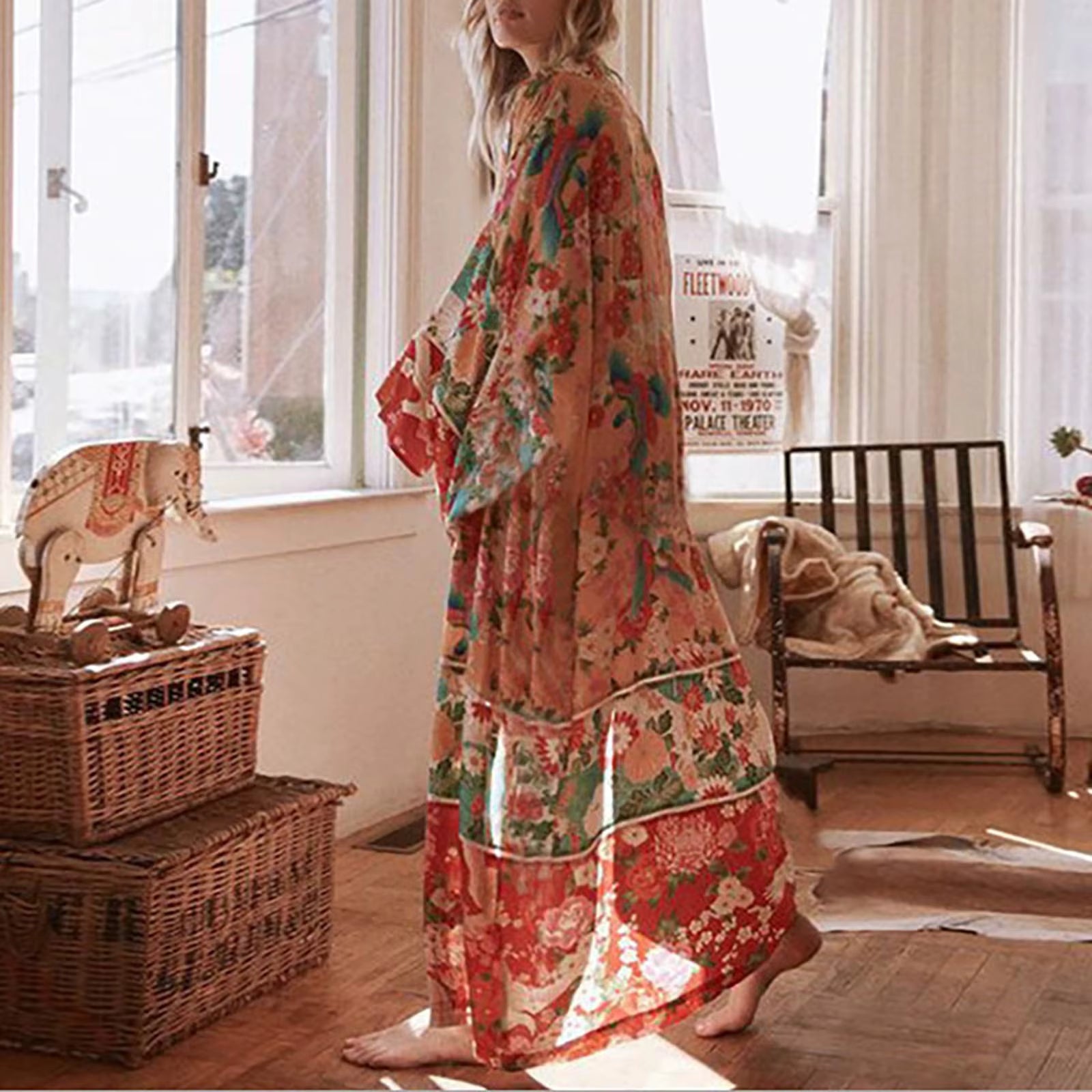 Femme Kimono Floral | Élégant Vêtement d'Été Confortable 0