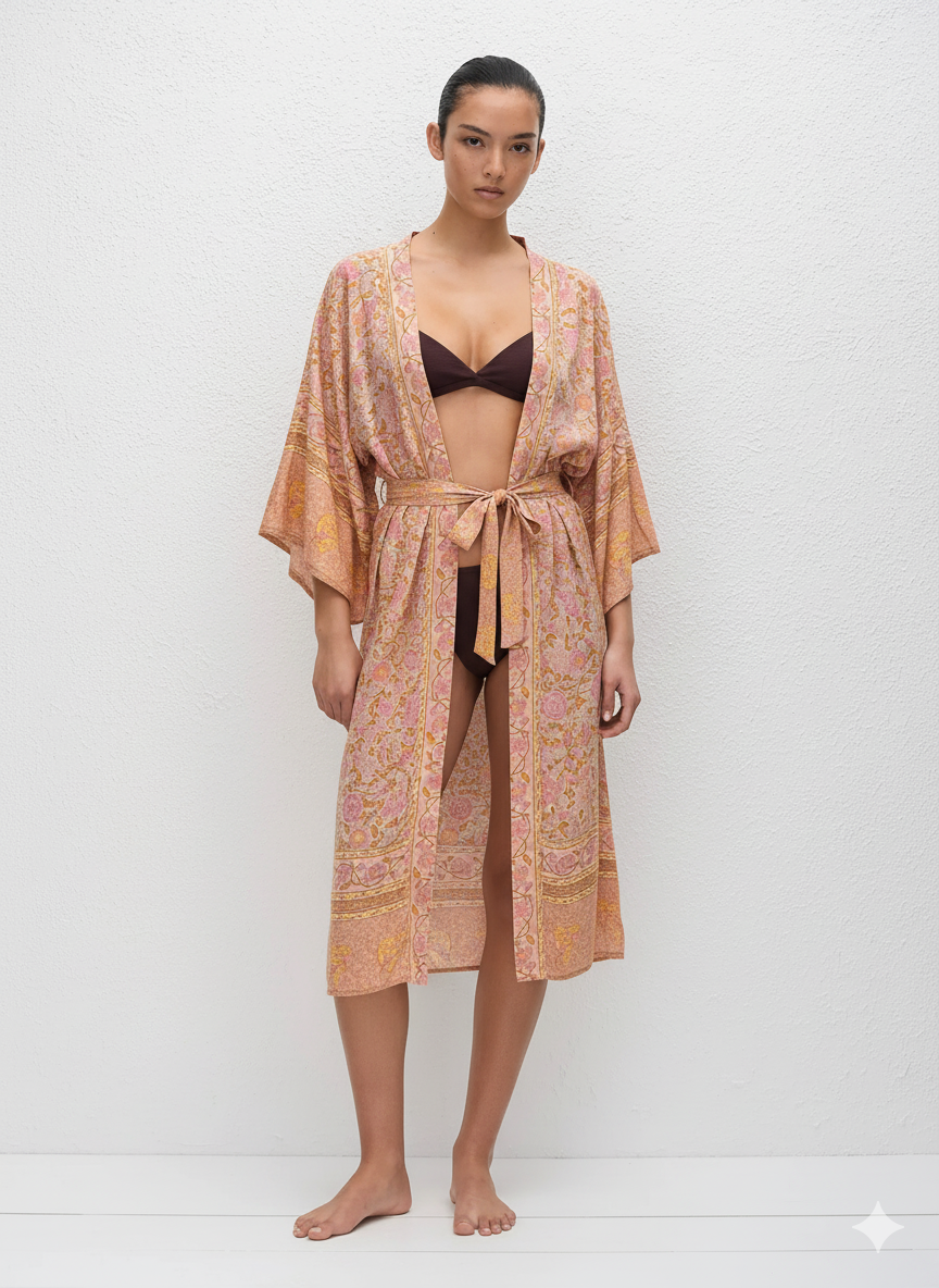 Femme Kimono en Coton et Viscose | Élégant et Polyvalent 0
