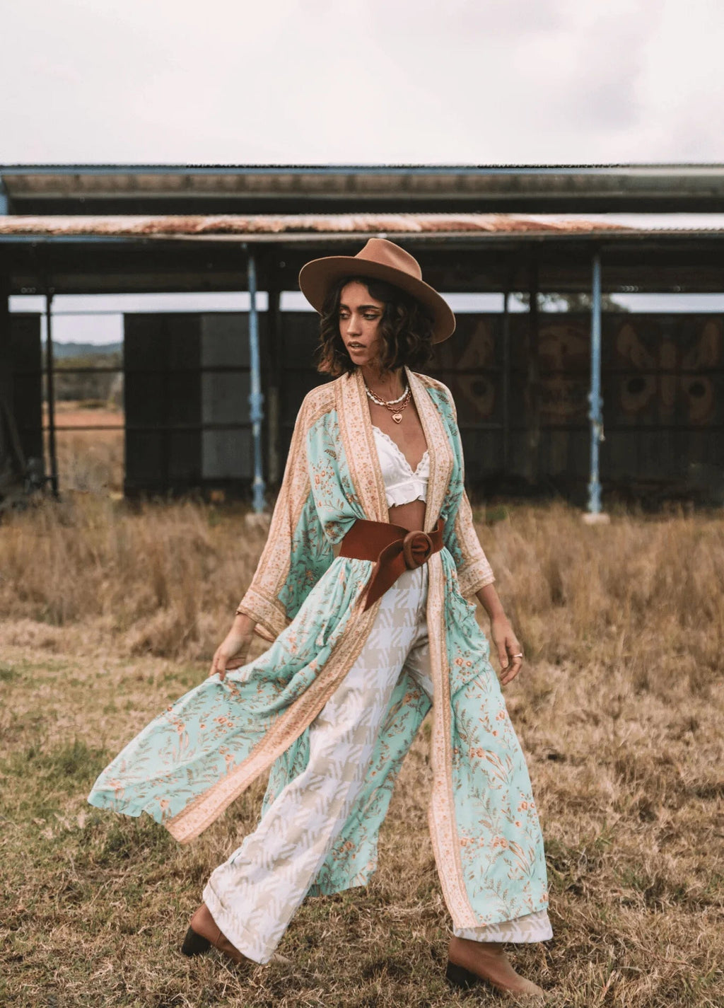 Femme Kimono en Polyester Bleu | Élégant et Confortable 0