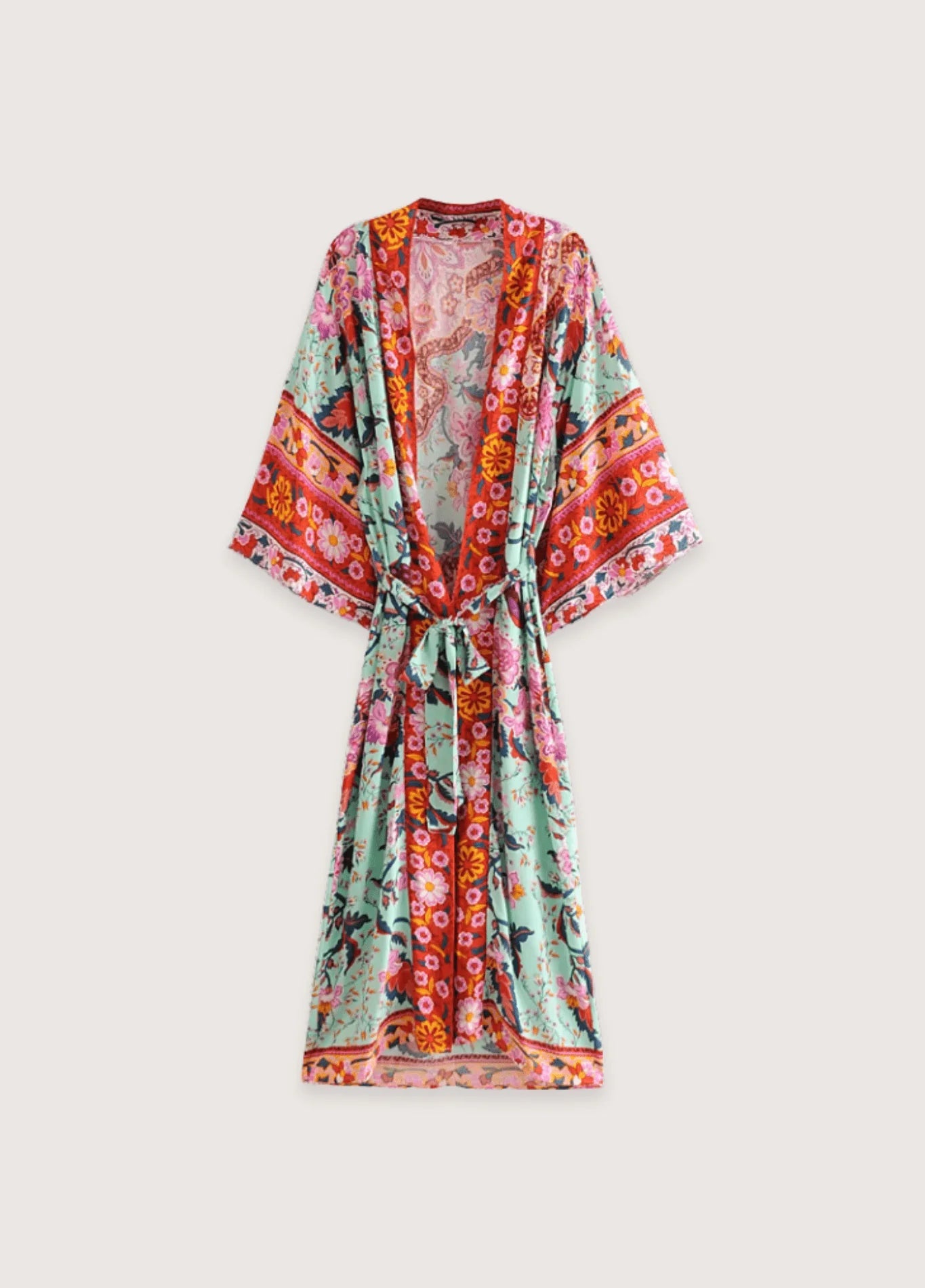 Femmes Kimono 100% Viscose | Élégant Motif Floral Confortable 2