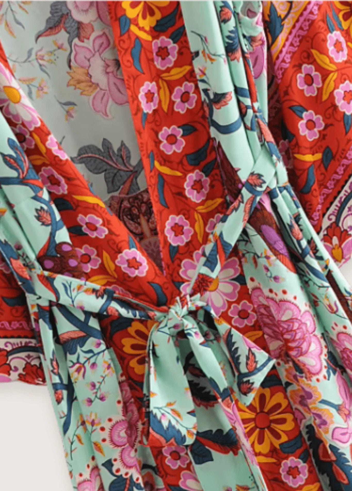 Femmes Kimono 100% Viscose | Élégant Motif Floral Confortable 4