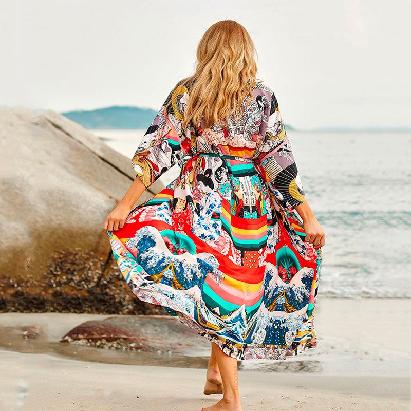 Femmes Kimono Multicolore | Élégant et Confortable Veste d'Inspiration Japonaise 0