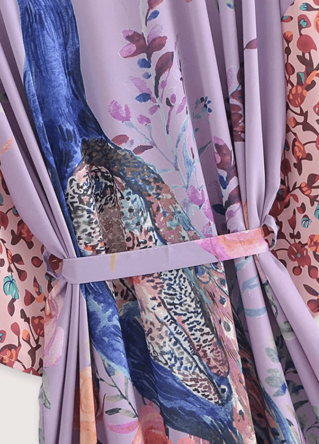 Femmes Kimono Violet | Élégant Kimono Long en Polyester 2