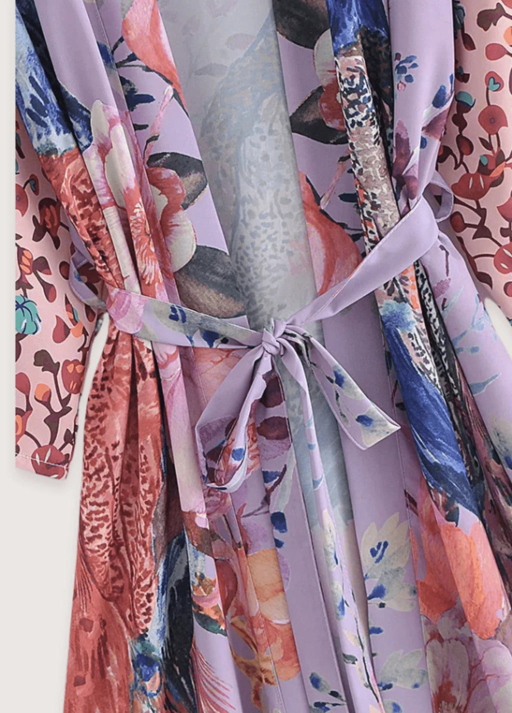 Femmes Kimono Violet | Élégant Kimono Long en Polyester 3