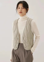 Gilet Femme Polyester Sans Manches | Élégant Minimaliste Automne Hiver 5