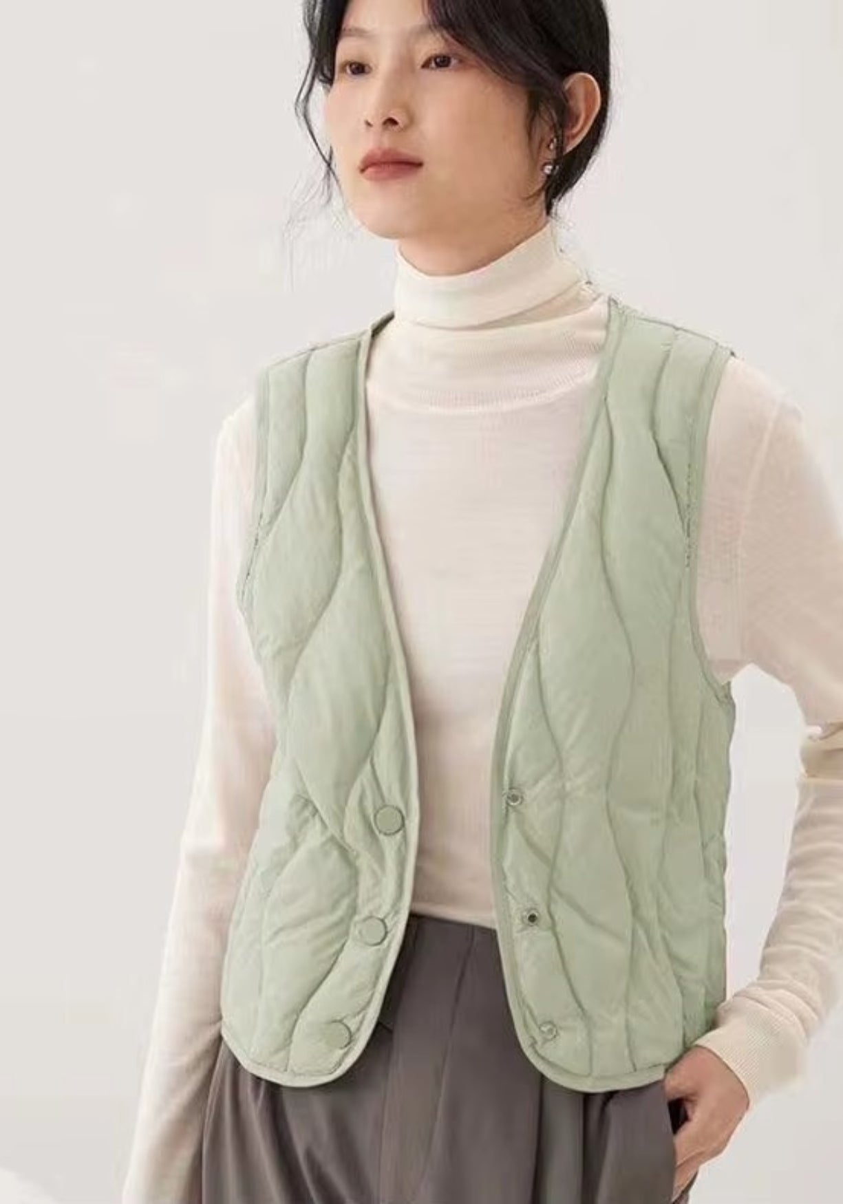 Gilet Femme Polyester Sans Manches | Élégant Minimaliste Automne Hiver 6