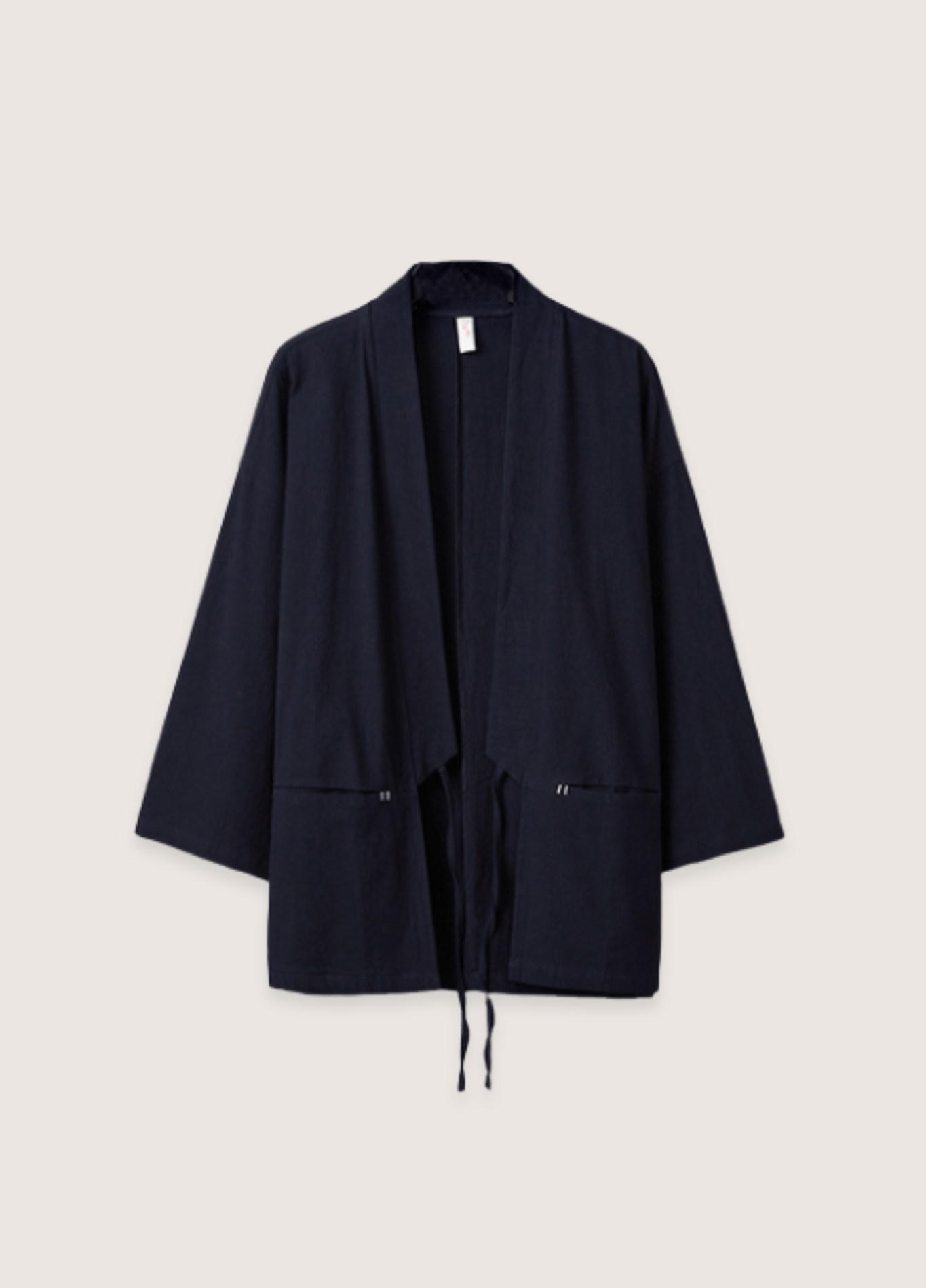 Homme Polyester Veste Kimono | Élégante Coupe Ample Minimaliste 0