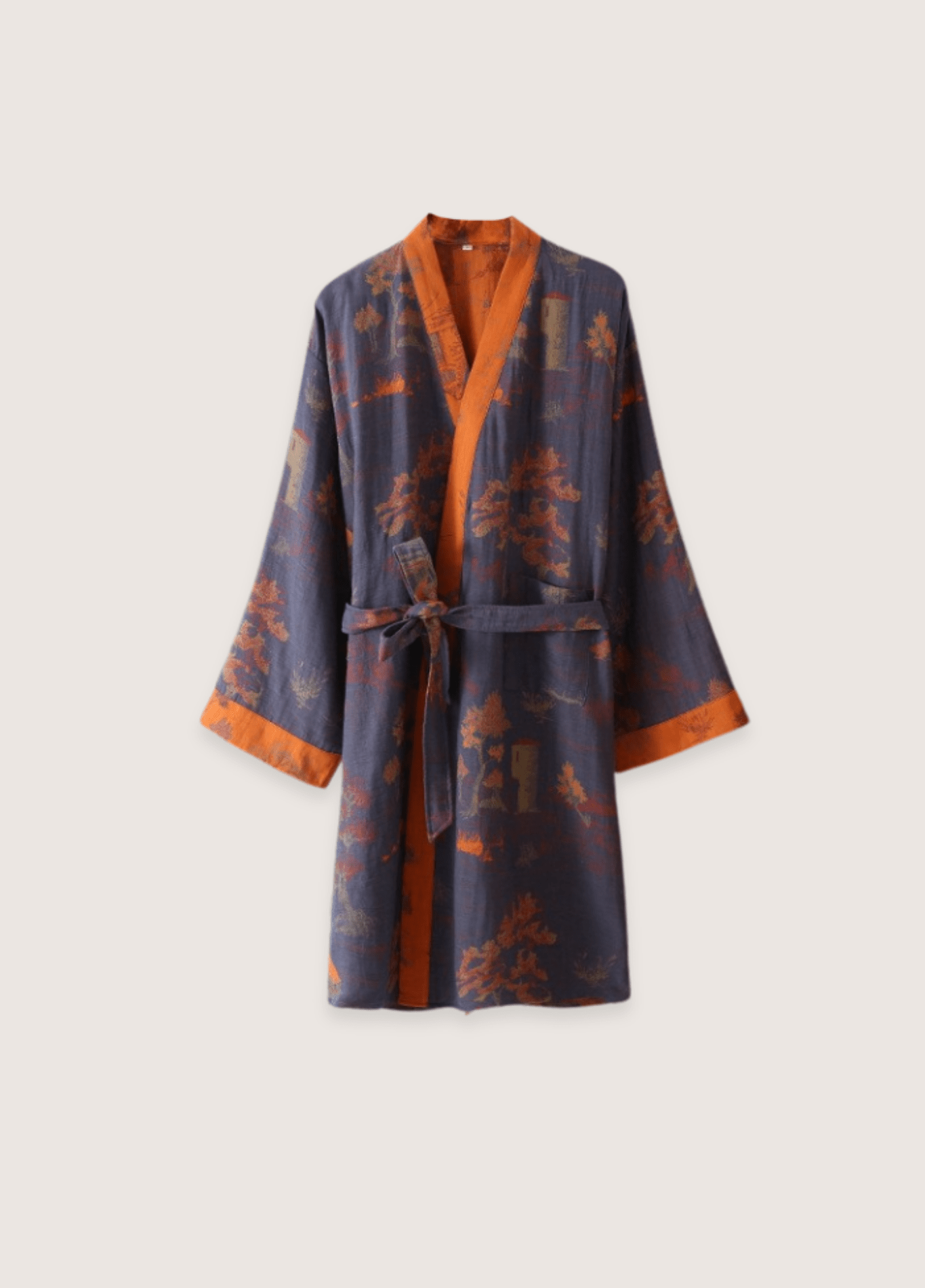 Hommes Peignoir en Coton | Élégant Kimono Traditionnel Japonais 0