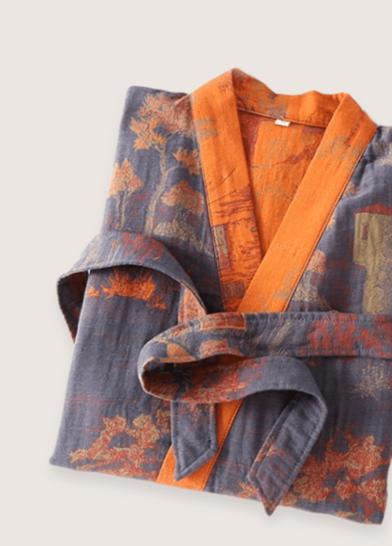 Hommes Peignoir en Coton | Élégant Kimono Traditionnel Japonais 1