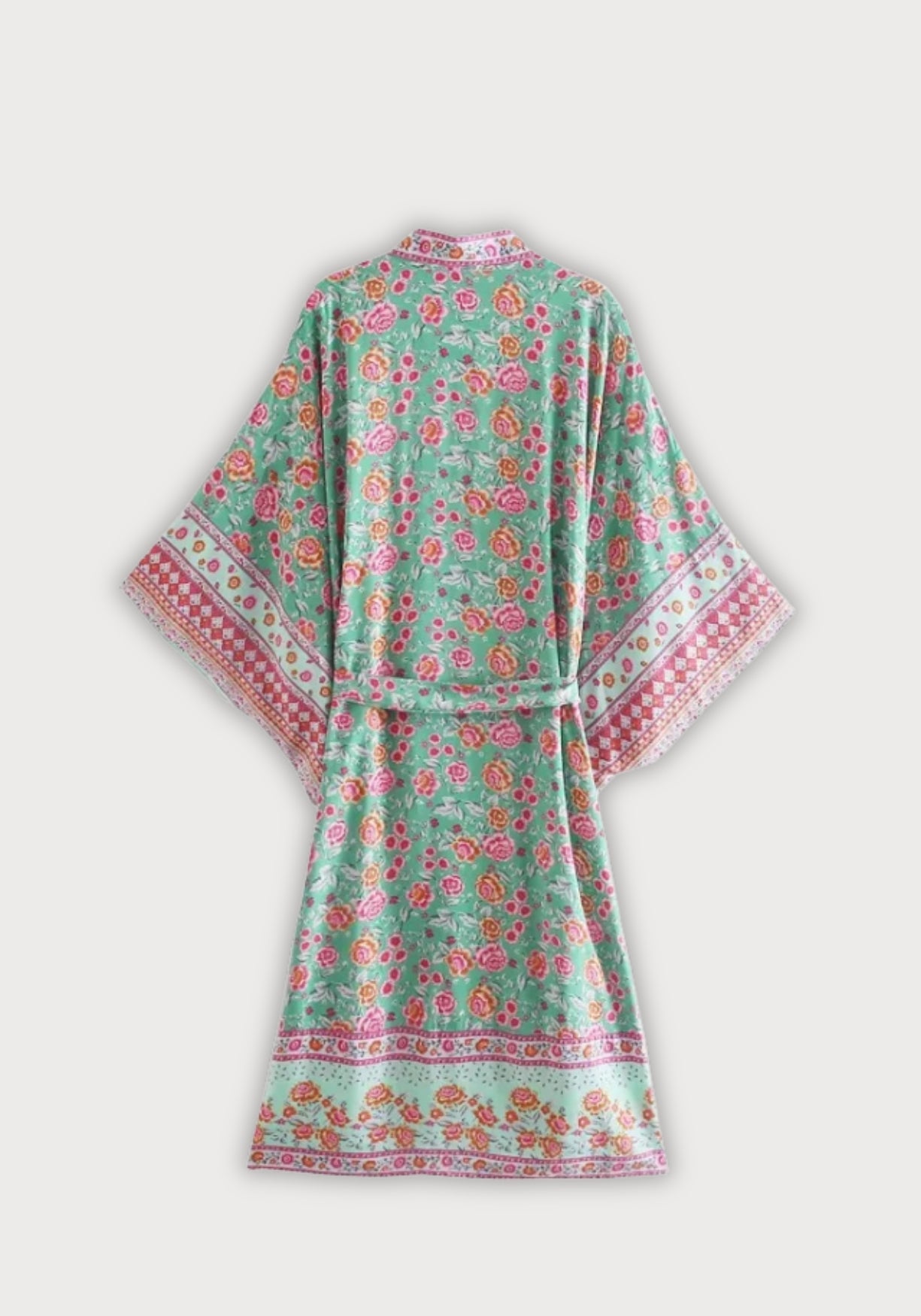 Kimono Femme Coton Long | Élégant Aérien à Fleurs pour Été 1