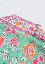 Kimono Femme Coton Long | Élégant Aérien à Fleurs pour Été 3