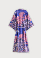 Kimono Femme Coton Rayonne Long | Élégant Motif Céleste Bohème 1