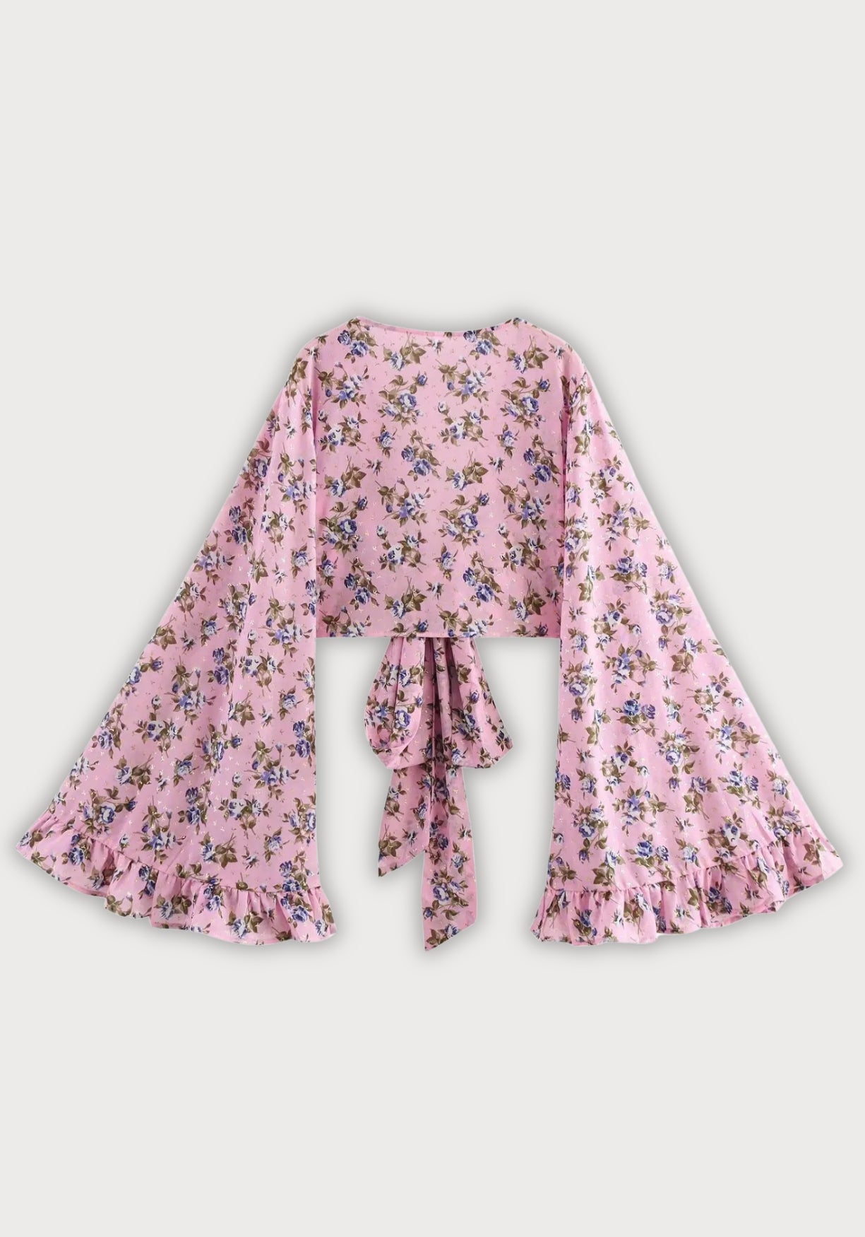 Kimono Femme Floral En Polyester | Élégant Court Cache-Cœur Rose Pour Été 1