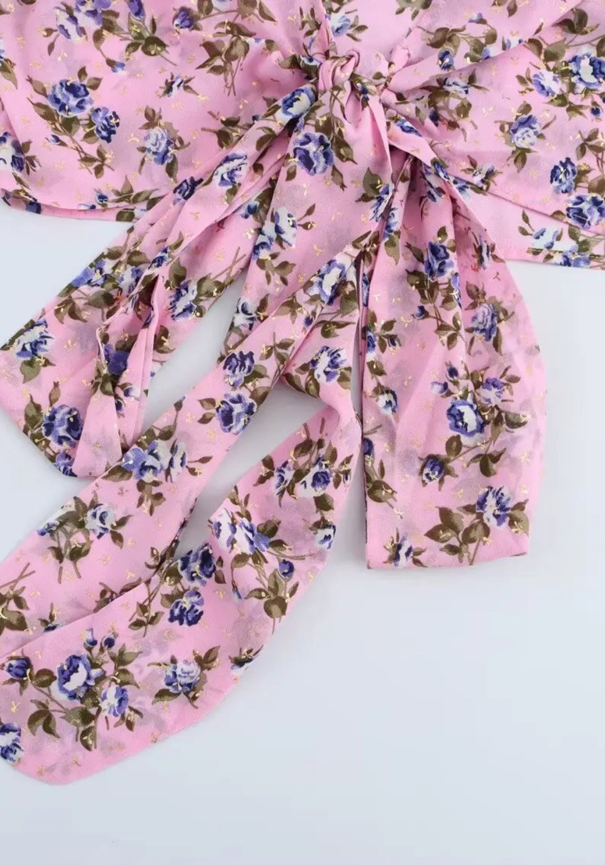 Kimono Femme Floral En Polyester | Élégant Court Cache-Cœur Rose Pour Été 2