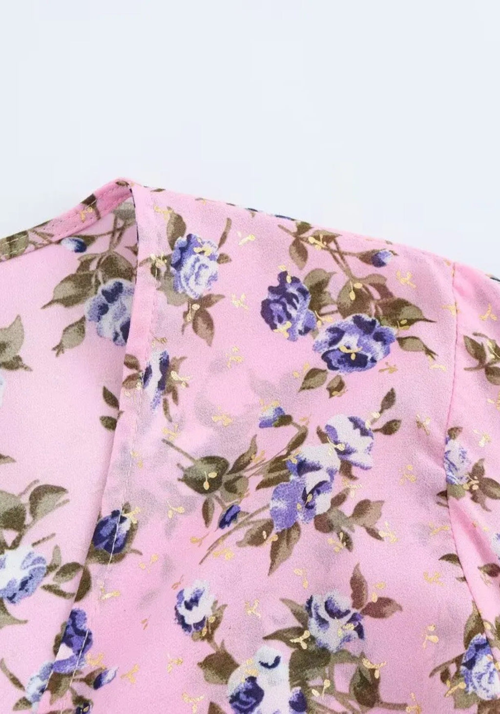 Kimono Femme Floral En Polyester | Élégant Court Cache-Cœur Rose Pour Été 5