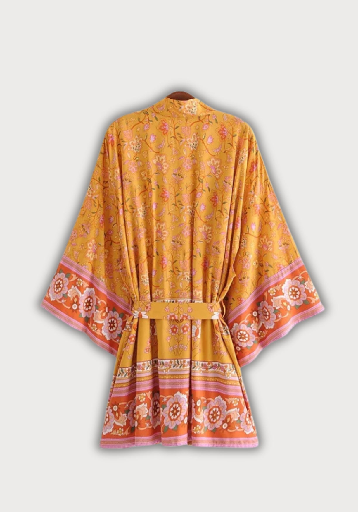 Kimono Femme Floral Mi-Long | Élégant Kimono Plage Bohème d'Été 1