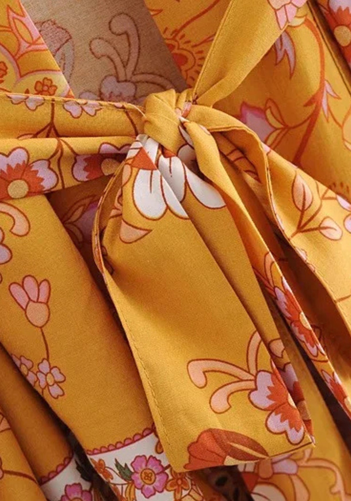 Kimono Femme Floral Mi-Long | Élégant Kimono Plage Bohème d'Été 3
