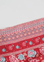 Kimono Femme Floral Rouge | Élégant Long Style Bohème en Coton 3
