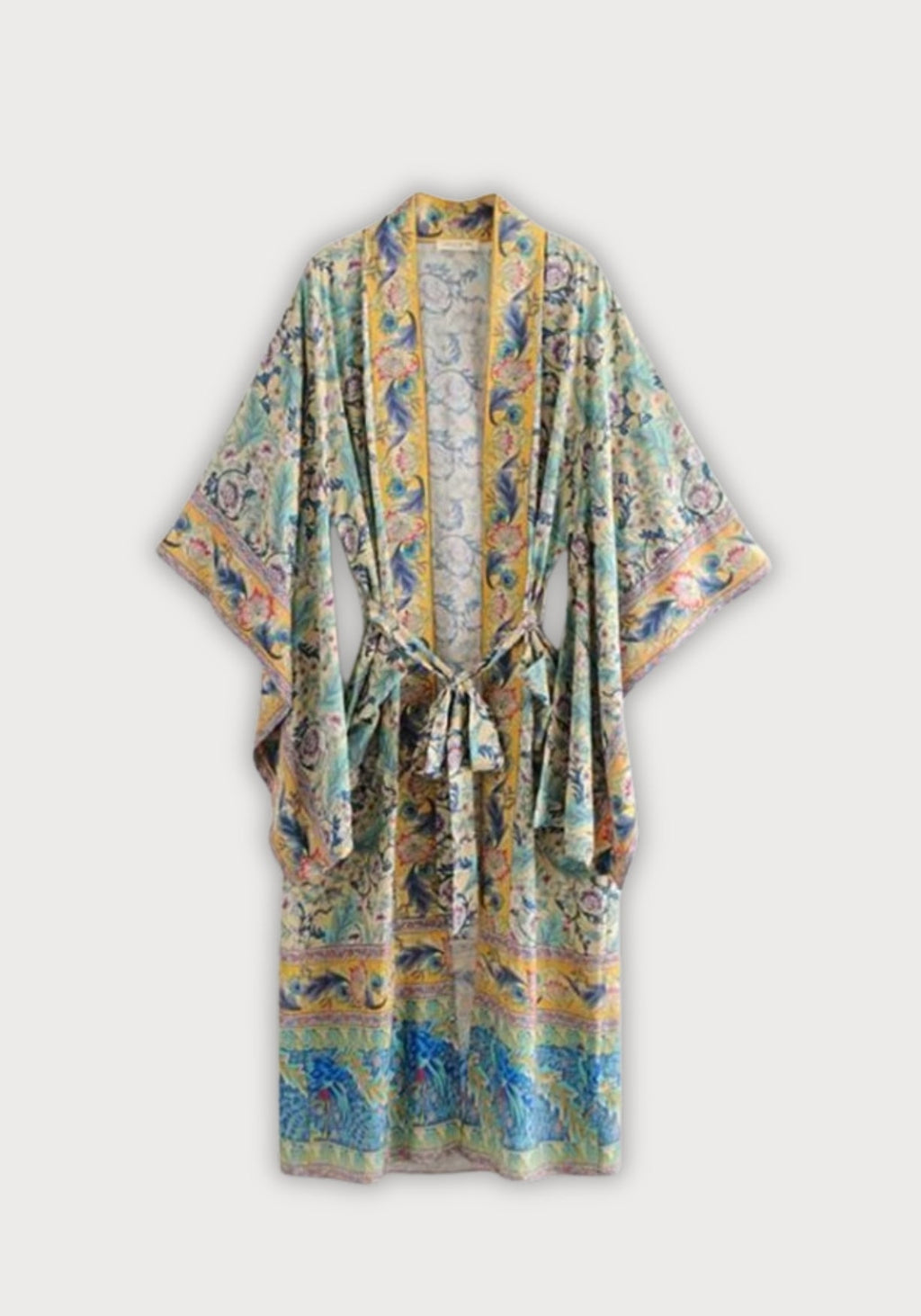 Kimono Femme Floral en Coton | Élégant Long avec Manches Amples 0