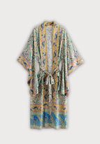 Kimono Femme Floral en Coton | Élégant Long avec Manches Amples 0