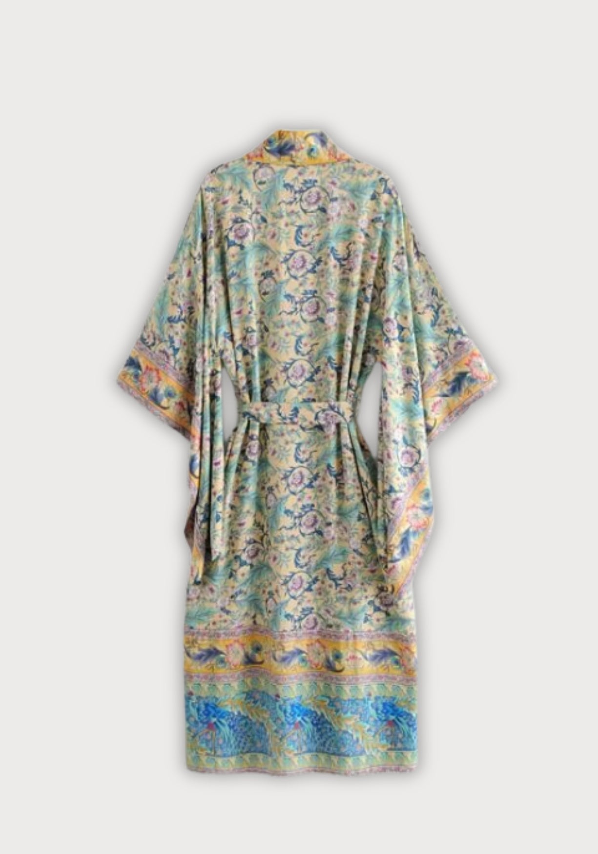 Kimono Femme Floral en Coton | Élégant Long avec Manches Amples 1