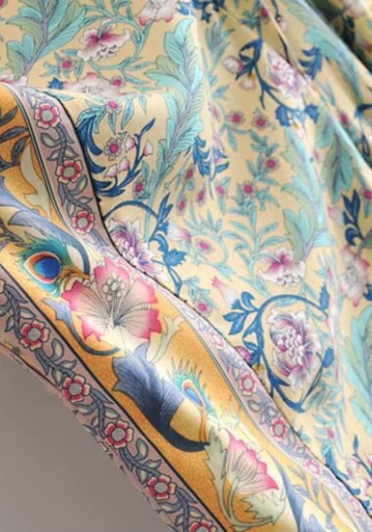 Kimono Femme Floral en Coton | Élégant Long avec Manches Amples 5