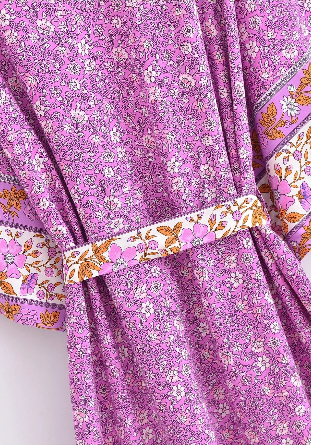 Kimono Femme Floral en Polyester | Élégant Long Kimono de Plage d'Été 3