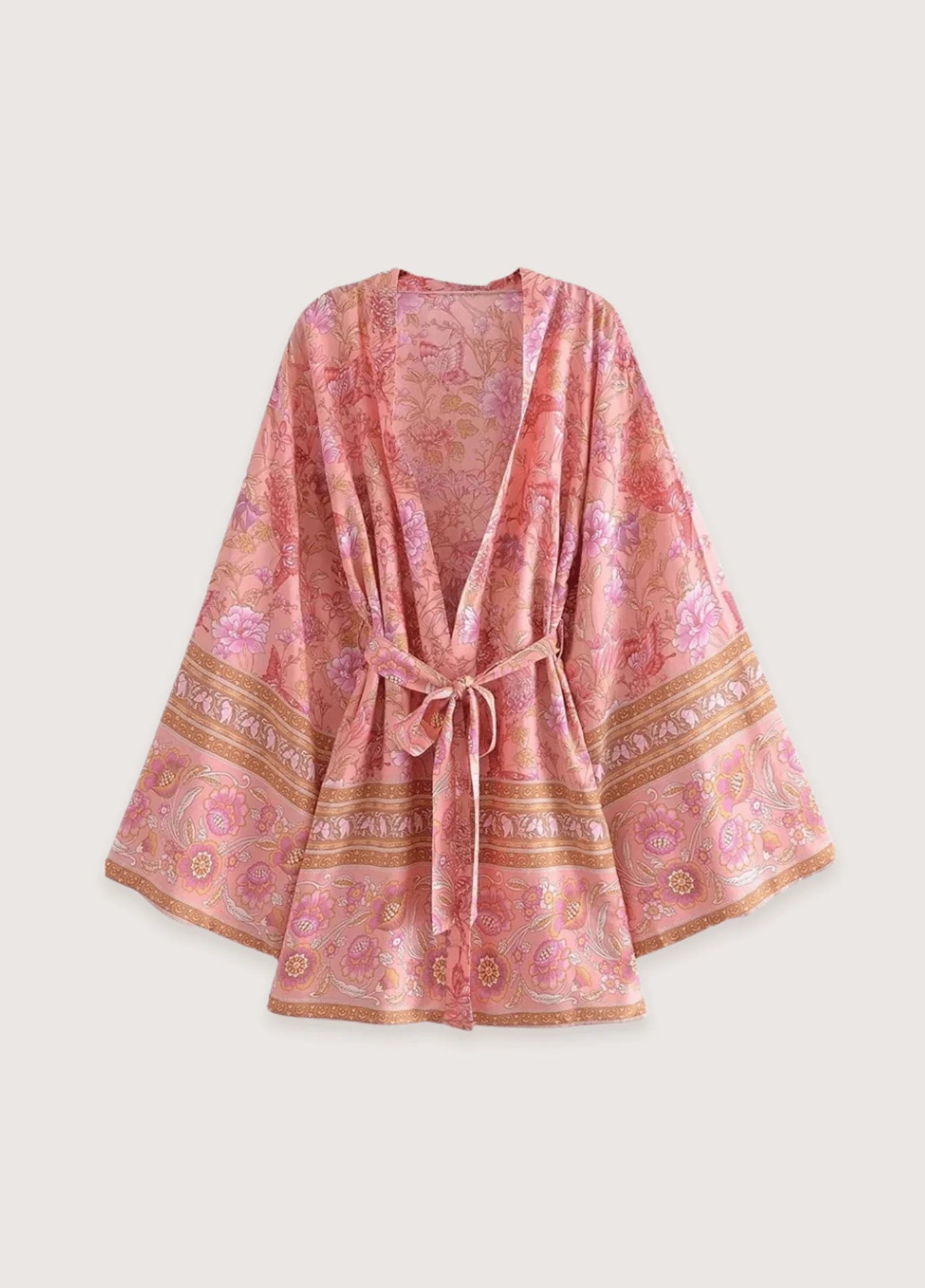 Kimono Femme Floral en Polyester | Élégant et Confortable pour Toutes Occasions 0