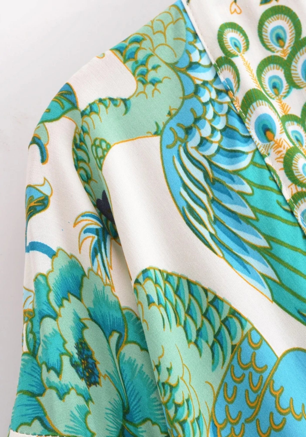 Kimono Femme Floral en Rayonne | Élégant Kimono de Plage Court Bohème 1