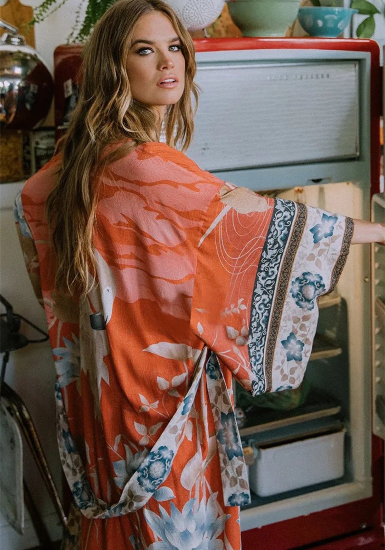 Kimono Femme Floral en Rayonne | Élégant Long Kimono d'Été Plage 4