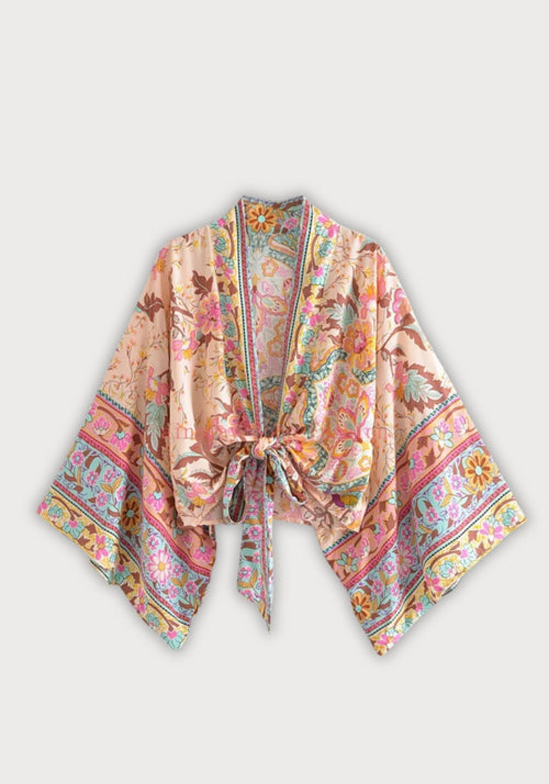 Kimono Femme Imprimé Floral | Aérien et Élégant en Coton Rayonne 0