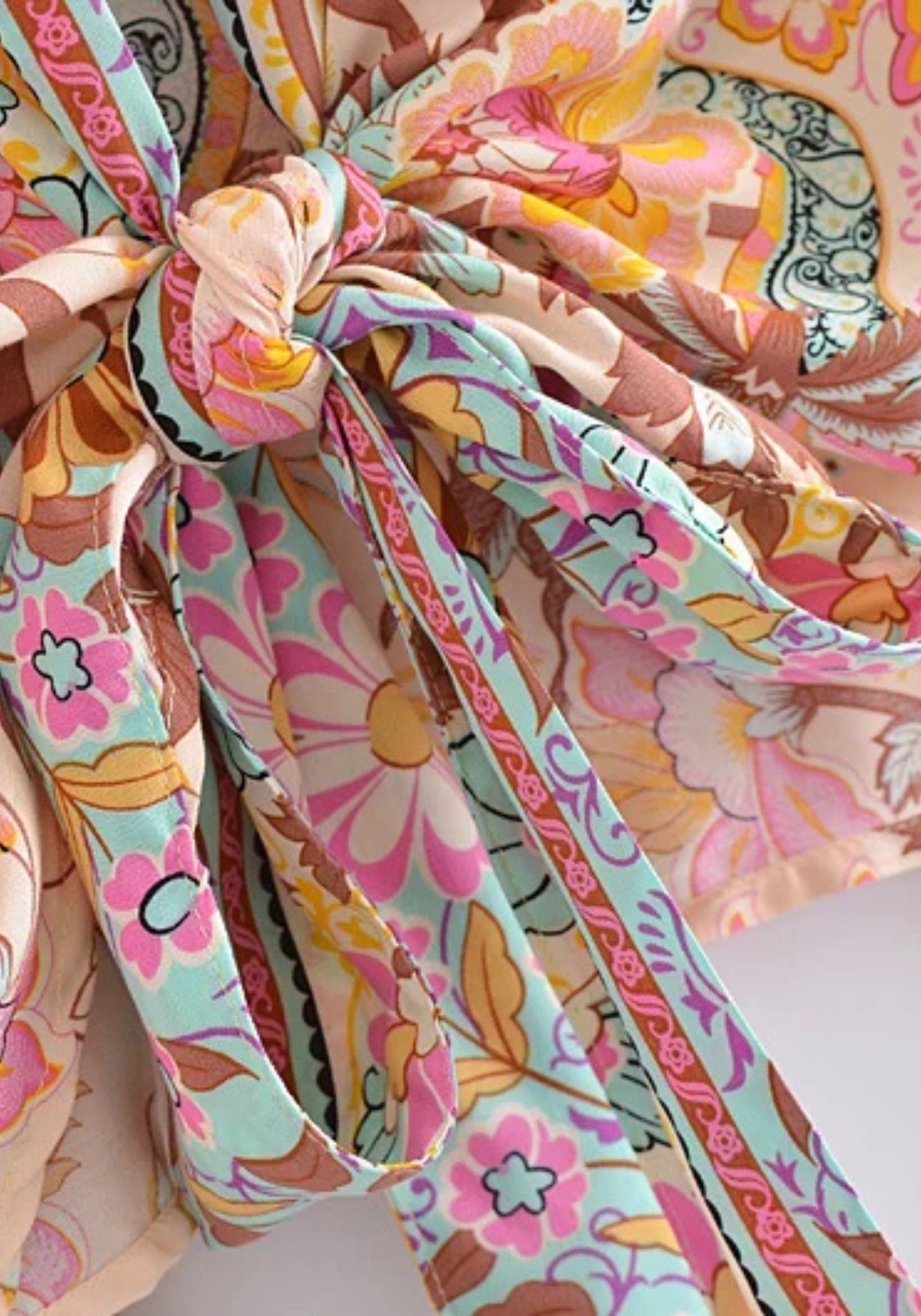 Kimono Femme Imprimé Floral | Aérien et Élégant en Coton Rayonne 5