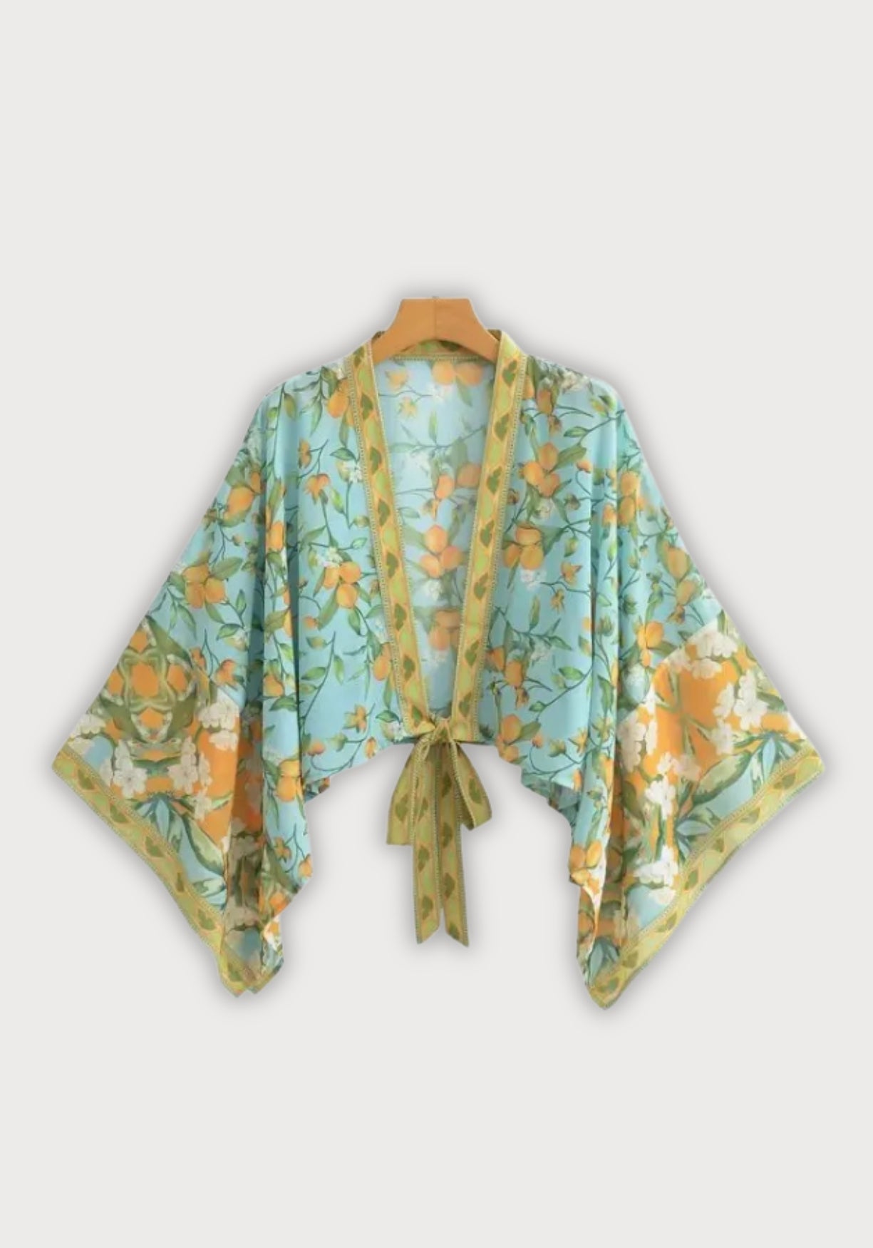 Kimono Femme Léger Floral | Élégant Kimono De Plage Estival 0