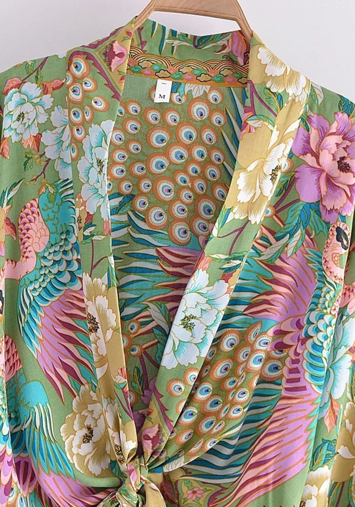 Kimono Femme Léger Imprimé Plumes | Élégant Kimono Plage Bohème d'Été 2