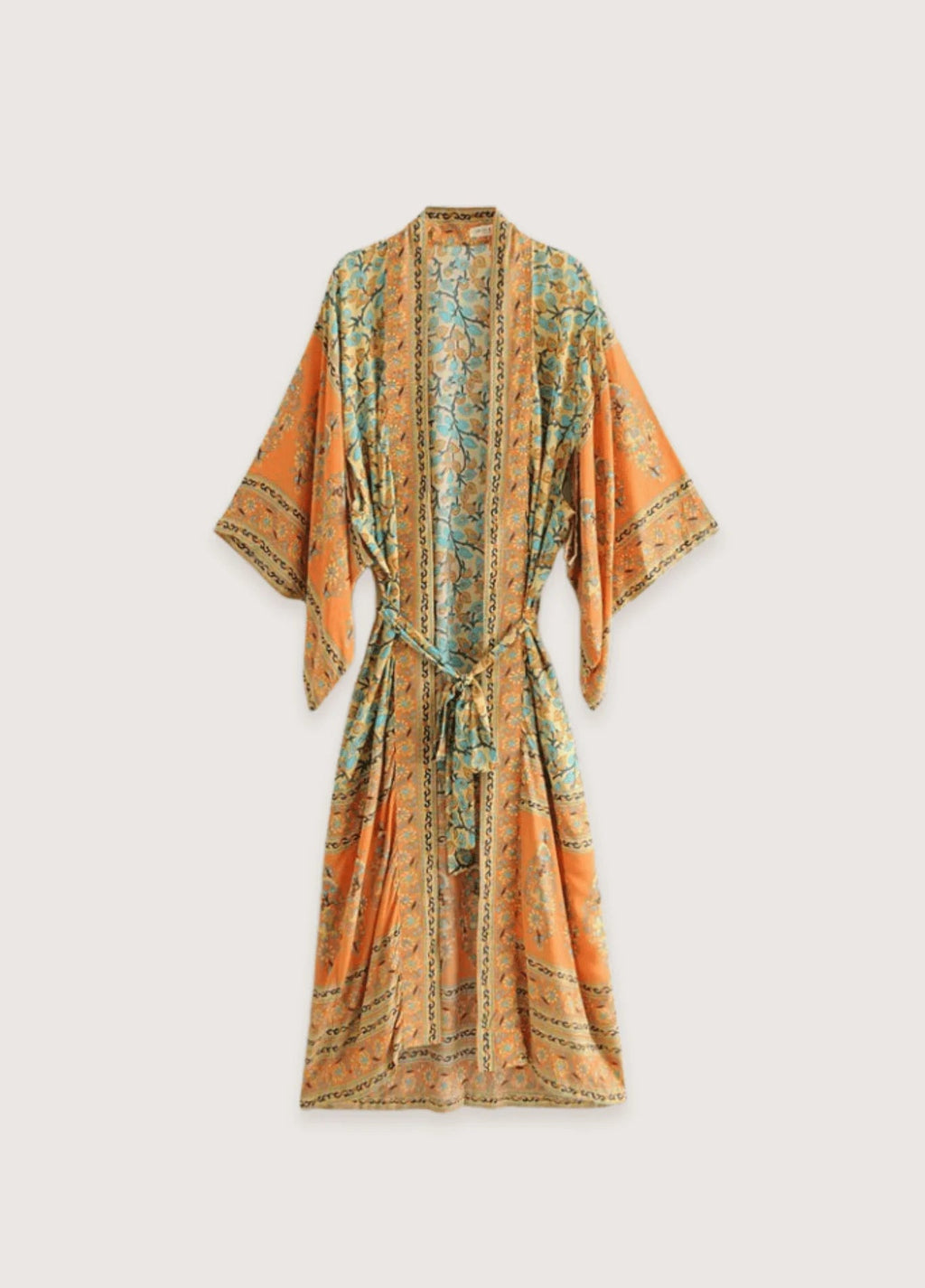 Kimono Femme Orange | Élégant Vêtement Japonais Traditionnel 0